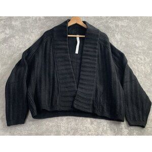 Lululemon Cardigan Womens XS/S Twin Rib Sweater Wrap Black Open Front Casual